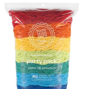 Friendly Loom Weaving Loops in Rainbow Colors